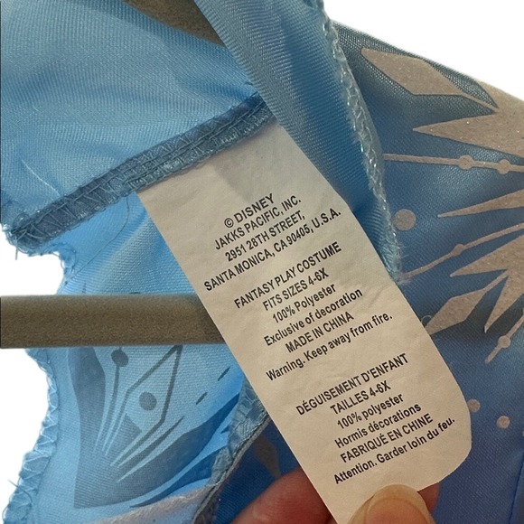 Disney Frozen‎ 2 Elsa Dress Costume Fantasy Play Kids Size 4-6X Blue Sparkle - Picture 2 of 5